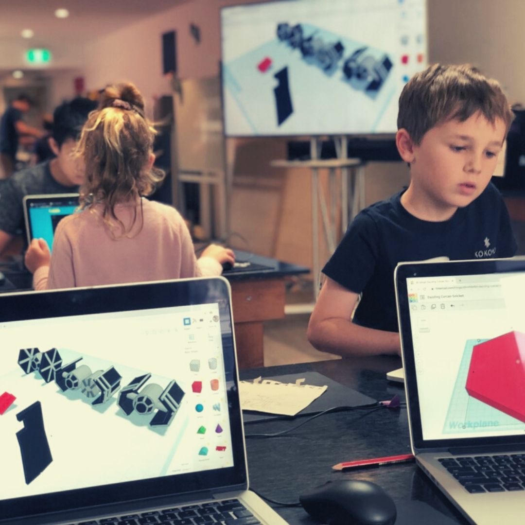 TinkerTank Academy students celebrating breakthrough moments in active learning